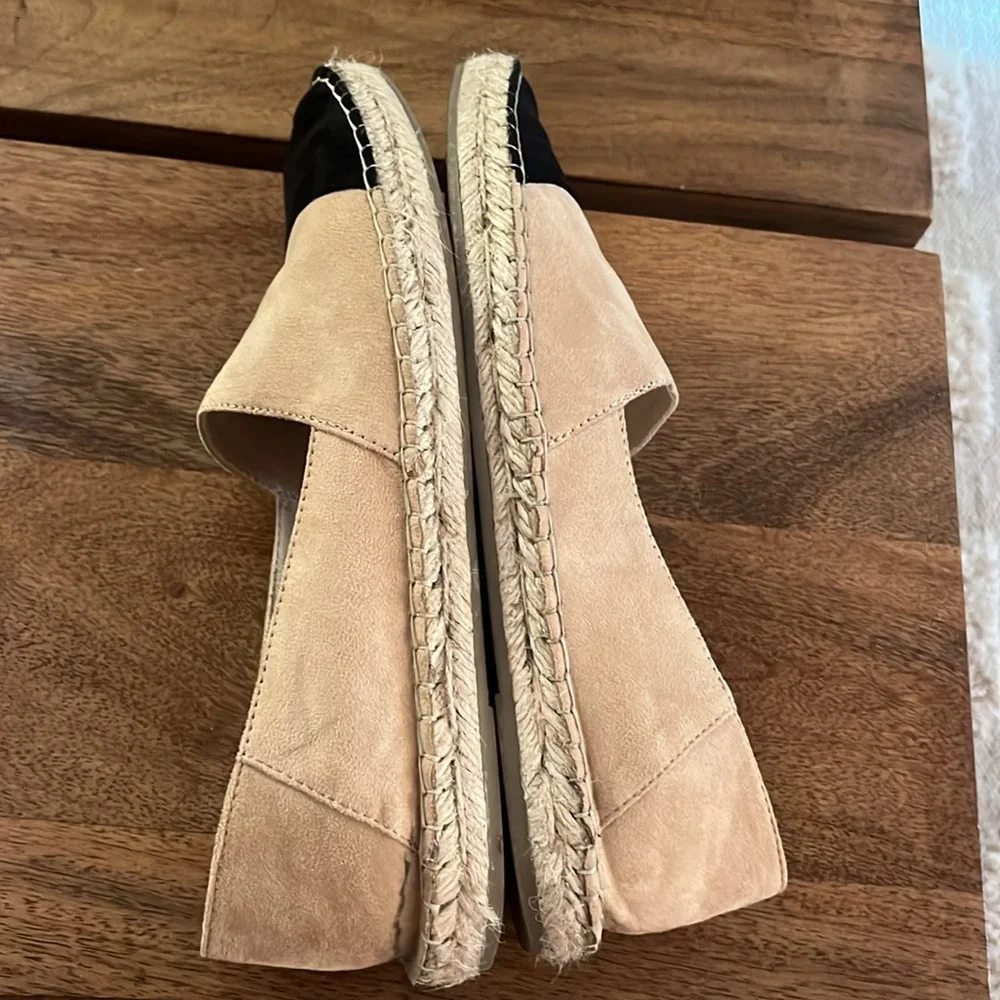 Zara Espadrilles Size 40 (US 9) Black and Tan Suede